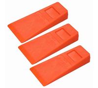 Segrehy Coins en Plastique en Plastique Coins de Coupe d'arbres légers durables avec Design à Pointes pour la Coupe à Bois et la bûche de Division Orange 14 cm 4pcs (3pcs)