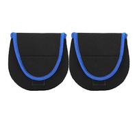 Segrehy Couvre de Protection de la Bobine de pêche en néoprène résistant à l'eau Sac de Rangement Durable Pouche pour Les Accessoires de Bobine de pêche 2pcs Blue Edge Black