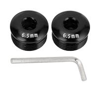 Segrehy Cycle de pédale de vélo de Montagne Alliage en Aluminium M14x6,5 mm Bouc à vis à pédale de poussière pour Les pièces de réparation de vélo de Montagne 2 pc avec clé (Noir)
