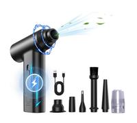 Segrehy Dépoussiéreur électrique Multifonction sans Fil, souffleur d'air comprimé Efficace avec 6 Buses pour Nettoyer Les claviers, Les PC, Les appareils Photo, Les Matelas pneumatiques,