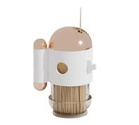 Segrehy Distributeur de porte-cure-dents Type de presse automatique Conteneur de cure-dents décoratif en plastique Forme de dessin animé mignon Taille compacte pour le bureau de