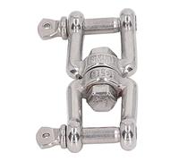 Segrehy Double Jaw Shackle 304 en Acier Inoxydable RustproofProof Universal Jaw Anchor Connecteur pour la quincaillerie Louting Connexion Hamac Swing Punching Sac (6 mm)