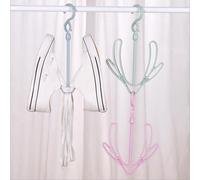 Segrehy Égouttoir à Chaussures en PP, Rotatif à 360 °, Vent, raccordable, Cintre de Rangement pour écharpes, Chapeaux (Rose)