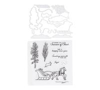 Segrehy Ensemble de timbres et matrices pour la fabrication de cartes, matrices de découpe en métal, tampons en Silicone transparent, fournitures d'art pour bricolage, artisanat d'art,