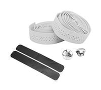 Segrehy étanche à vélo de guidon résistance de dérapage PU Cuir Road Bikebar Ruban ABORPPORTION ANTI SOLL pour les vélos de route ACCESSOIRES DE CYCLAGE 2 PACK (Blanc)
