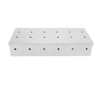 Segrehy Fumoir Professionnel en Acier Inoxydable Grande capacité rectangulaire BBQ Bois Puce fumoir boîte pour Griller Les viandes à Fumer Camping en Plein air Pique-Nique Barbecue