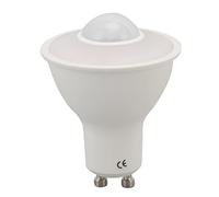 Segrehy GU10 Light Bulb Infrared Human Induction Replacement Bulb Warm Light 3000K 5W 500LM AC High Brightness Energy Saving for Ceiling Corridor Porch Lamp Indoor Lighting Aluminum PC