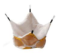 Segrehy Hamac Cage pour Animaux de Compagnie, lit Suspendu à 3 Couches, Doux, Chaud et Confortable pour Petits Animaux, Hamster, Lapin, écureuil, en Peluche de Lin, Taille 30x30 cm