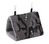 Segrehy Hamac pour Oiseaux, lit en Toile Douce, Triangle, nid de Coton Chaud pour Myna, Perroquet, Pigeon, Petit Animal de Compagnie, Lieu de Repos d'hiver, Mousse, Toile de Coton, (Grise)