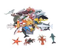 Segrehy Jouets d'animaux Marins, Jouets d'océan, Figurines Miniatures éducatives en Plastique, Vives, sûres et inoffensives, 48 pièces pour Enfants de 4 à 6 Ans