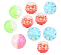 Segrehy Jouets pour Oiseaux, Balle en Plastique coloré, entraînement à mâcher, Boules à Mordre, Accessoires de Cage pour Perroquet, Jouet 10 pièces