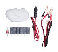 Segrehy Kit Accessoire de Pompe à air Hauts Performances du Tuyau à air vanne à carapacs Bubble Stone Battery Cable Câble Câble pour Aquarium Hydroponics Fish Ferms 12V 24m Tuyau 12 (MPQ-903)