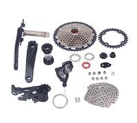 Segrehy Kit de changement de vitesse pour dérailleur arrière de vélo, 10 vitesses, 50 dents, volant d'inertie, changement de vitesse fluide, pédalier durable pour VTT, vélo de route, (Plateon 32t)