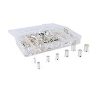 Segrehy Kit d'embouts de Fil 190 pièces bornes de connecteurs à sertir en cuivre Rouge de Haute qualité pour appareils électroménagers Audio de Voiture électrique Norme en 6 Types