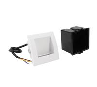 Segrehy Lampe de marche extérieure LED étanche, éclairage de pont carré, lampe d'escalier 110V à 240V pour escaliers intérieurs et extérieurs, couloirs, chemins, porches, jardins,