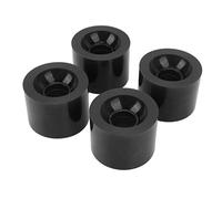 Segrehy Lot de 4 roulettes de Skateboard en PU, silencieuses et Multifonctions, pour Planche de Surf, Banane, Petite Planche à Poisson, Planche à Poisson en Bois, matériau PU 60 x 45 mm (Noir)