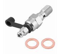 Segrehy M10x1.25mm Vis de purge de boulon banjo Mamelon d'étrier de frein de moto avec capuchon anti-poussière Aluminium de haute qualité résistant à la rouille pour les systèmes de (Argent)