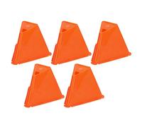 Segrehy Marqueur d'entraînement de Football Cônes de barrière de Football en Plastique Durable Couleur vive empilable Easy Carry for Sports Training Football Basketball Skating 5pcs (Orange)