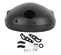 Segrehy Moto Phare Logement 7 Pouce Mat Noir En Aluminium Phare Shell Forte Protection Décoration pour Moto Phares