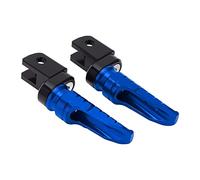 Segrehy Paire de repose-pieds de pédale avant de moto, en alliage d'aluminium CNC de remplacement pour Street Triple 765 R S RS 2017 2021 (bleu)