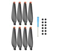 Segrehy Pares d'hélice du Drone Remplacement de Remplacement à Faible Bruit rigidité élevée rigidité Durable de 3 Pouces pour Mini 3 Lames 8 avec vis à vis (Bords Orange)