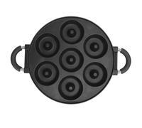 Segrehy Poêle à beignets antiadhésive en alliage d'aluminium, poêle à donuts à 7 trous avec poignée confortable pour la cuisson de gâteaux, beignets Takoyaki