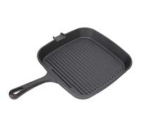 Segrehy Poêle à gril antiadhésive, poignée résistante à la chaleur, Conduction thermique rapide, poêle à Steak à rayures en fer pour la cuisine à domicile (22 cm)