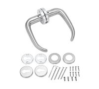 Segrehy Poignée de porte en acier inoxydable tiné en forme de corne de bœuf, résistante à la corrosion, antirouille, surface lisse, décorative, pour porte intérieure, chambre d'amis,