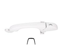Segrehy Poignée de porte extérieure Kit de remplacement de poignée extérieure blanc pour Grand Caravan Town Country 2008 2019 ABS MATÉRIAUX (Avant à gauche: avec trou)
