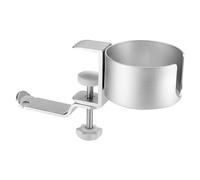 Segrehy Porte-gobelet de Bureau avec Cintre pour Casque, Support de Rangement Rotatif Pratique pour Le Bureau (Argent)