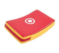 Segrehy Professionnel Taekwondo Tapis De Boxe Courbe Main Cible Coup De Pied Formation Haute Densité PU en Cuir Durable pour La Maison Gym Pratique des Arts Martiaux 45x29x7 5cm (Jaune Rouge)