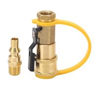 Segrehy Propane rapide Connect Ratting Laiton Acteur de Libération rapide à Gaz Naturel 1/4 Pouces avec soupape d'arrêt pour campeurs et Grilles en plein air