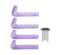 Segrehy Protège-Lames de Patins à Glace, 2 Paires de Protections réglables en Silicone pour Patins de Hockey, Patins artistiques avec Ressort, durables, légers, antidérapants, Tailles 24 (Violet)