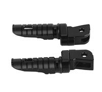 Segrehy Repose-pieds de moto CNC en alliage d'aluminium anodisé, pédales pour remplacement avant, paire Durable et élégante de 124mm (Noir)