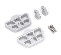 Segrehy Repose-pieds larges CNC en aluminium et acier inoxydable, 2 pièces, pédale de remplacement pour R18 2020 - 2022 (Argent)