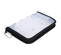 Segrehy Sac à appât de pêche Sac Transparent imperméable Portable Portable à Double Face 12 Compartiments Boîte de Rangement de crevettes en Bois pour Les Accessoires de pêche Accessoires