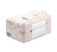 Segrehy Sac de Rangement pour couettes, Tissu Non tissé, fenêtre Transparente, Grande capacité, poignées renforcées, Organisateur de vêtements, Couette, Voyage à Domicile (L)