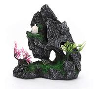 Segrehy Simulation d'aquarium en résine de rocaille, Cache-Maison, Ornement de Paysage d'aquarium, Couleurs Naturelles Vives et réalistes, sans Danger, Non Toxique pour la décoration