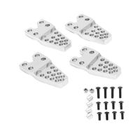 Segrehy Support RC en Alliage d'aluminium, Robuste et Durable, Accessoires de réglage remplaçables pour Voiture d'escalade de Simulation 1/10 1/8, Ensemble de 4 pièces avec vis et piliers (Argent)