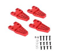 Segrehy Support RC en Alliage d'aluminium, Robuste et Durable, Accessoires de réglage remplaçables pour Voiture d'escalade de Simulation 1/10 1/8, Ensemble de 4 pièces avec vis et piliers (Rouge)