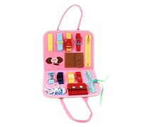 Segrehy Tableau sensoriel Montessori, Jouets Portables en Feutre, Chiffres, Lettres, compétences de Base, Apprentissage de la Robe, cognition pour garçons et Filles, léger, éducatif,