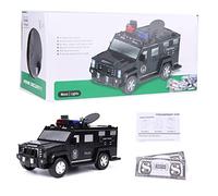 Segrehy Tirelire en forme de camion électronique, boîte d'économie de pièces de monnaie pour enfants, Protection par mot de passe et jeu de musique (Modèle à batterie noire)