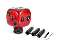 Segrehy Voiture modifiée en dés degniture bouton de décalage de bâton Stick Shifter Universal Fait de qualité Cold Cast Resin Eco Friendly non toxique anti-âge durable avec 3 tuyaux 8 mm (Rouge)