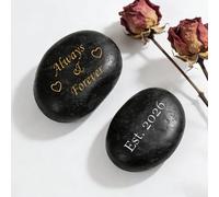 Seguire Pierre Naturelle Gravée et Personnalisée - Cadeau Unique avec Message, Cœur en Galet pour Anniversaire Saint-Valentin ou Hommage aux Animaux, 6-10 cm#4