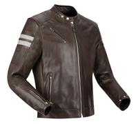 Segura Romeo, veste en cuir imperméable XL Marron Foncé/Blanc Marron Foncé/Blanc