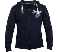 Segura Clint, Sweat à capuche zippé M Bleu Foncé/Blanc Bleu Foncé/Blanc