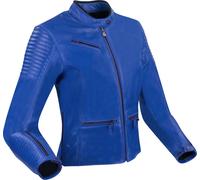 Segura Curve Blouson en cuir de moto, bleu, taille 42 pour femmes