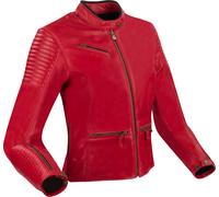 Segura Curve Blouson en cuir de moto, rouge, taille 42 pour femmes