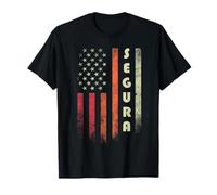 SEGURA Drapeau Américain Rétro Rétro Vintage Anniversaire T-Shirt