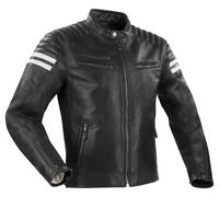 SEGURA Funky Veste en cuir Noir/Blanc S homme